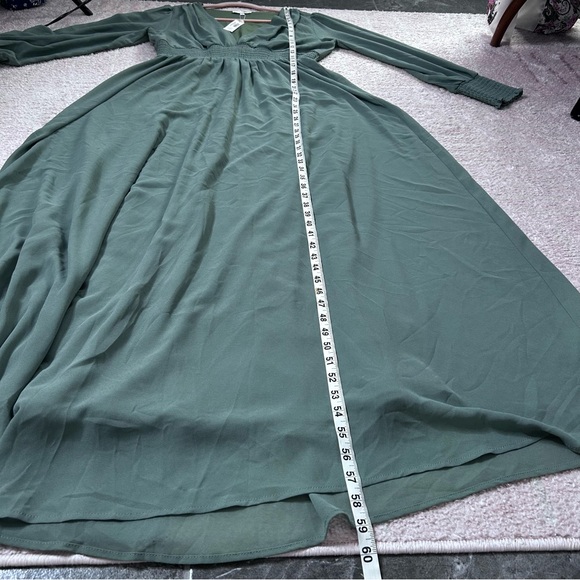 NWT Baltic Born Olivia Maxi Dress Eucalyptus Green Long Sleeve Size Large - Picture 12 of 12